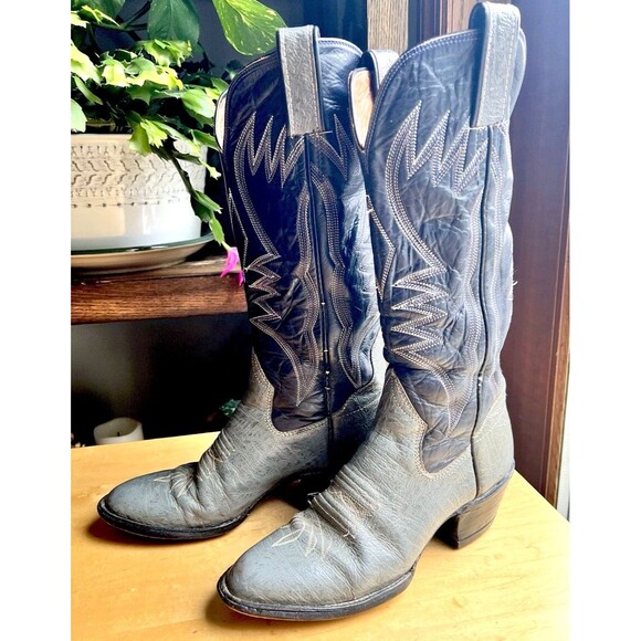 Vtg The SANDERS 1970’s Leather Cowboy Boots Mexico Western Men: 6A Women: 7.5